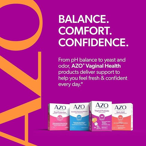 AZO Vaginal Probiotic Mini-Chews for Women, Supports Healthy Vaginal Odor, Healthy Vaginal Flora, Yeast Balance and pH*, Delicious Fruit Punch Taste, 14 Count in Kuwait