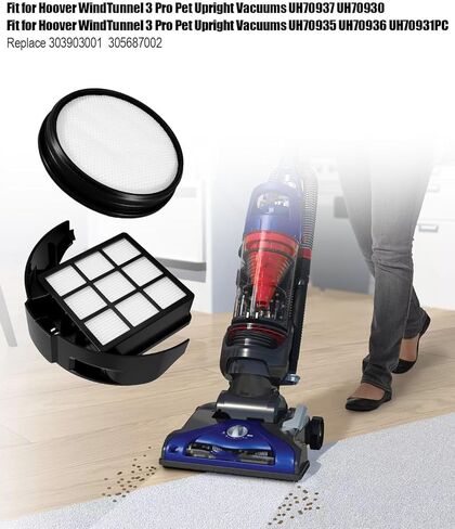 2 Pcs Filters Kits Fit for Hoover WindTunnel 3 Pro Pet Upright Vacuum Replace 303903001 305687002 in Saudi Arabia