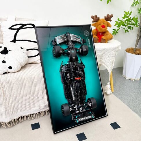 Display Wallboard for Lego Technic Mercedes-AMG F1 W14 E Performance Race Car 42171 & 42141 Technic McLaren Formula 1, Compatible with Lego Mercedes-AMG F1, for Lego Car Wall Mount, Only Wallboard in Saudi Arabia