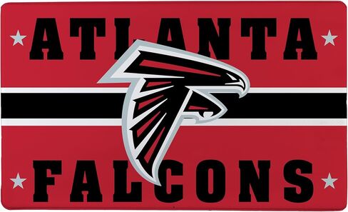 NFL Atlanta Falcons Indoor Entrance Mat, 30"x18" Anti-Fatigue Kitchen Mats and Rugs, Non Slip Backing, PVC Waterproof Ergonomic Comfort Mat for Entryway, Kitchen, Man Cave, Office, Sink, Laundry in Saudi Arabia