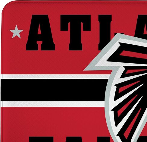 NFL Atlanta Falcons Indoor Entrance Mat, 30"x18" Anti-Fatigue Kitchen Mats and Rugs, Non Slip Backing, PVC Waterproof Ergonomic Comfort Mat for Entryway, Kitchen, Man Cave, Office, Sink, Laundry in Saudi Arabia