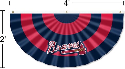 WinCraft Atlanta Braves Bunting Pleated Fan Banners in Saudi Arabia