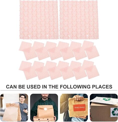 60 قطعة من أكياس الفقاعات على شكل قلب من VALICLUD لتغليف أكياس توسيد الفقاعات السميكة المقاومة للصدمات باللون الوردي المتدرج للشحن والنقل in Kuwait