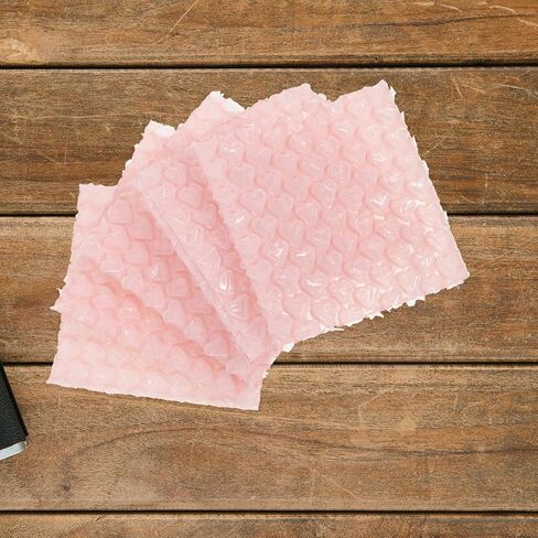 60 قطعة من أكياس الفقاعات على شكل قلب من VALICLUD لتغليف أكياس توسيد الفقاعات السميكة المقاومة للصدمات باللون الوردي المتدرج للشحن والنقل in Kuwait