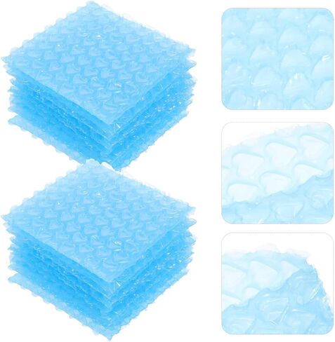 Luxshiny 60Pcs Light Blue Heart-Shaped Bubble Pouches for Moving Packaging Shipping, Thickened Double-Walled Anti-Shock Bubble Bags for Mailing and Transport in Saudi Arabia