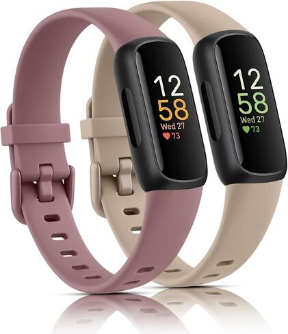عبوتان من أساور Fitbit Inspire 3 للنساء والرجال، أساور رياضية كلاسيكية بديلة ناعمة متوافقة مع جهاز تتبع اللياقة البدنية Fitbit Inspire 3 in Saudi Arabia