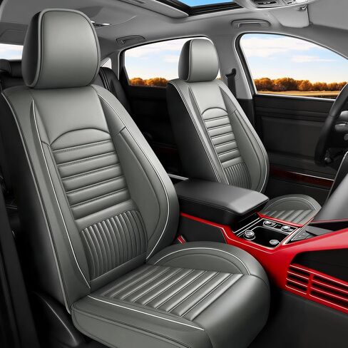 Car Seat Covers Compatible with Mazda CX-5 2013-2025. Waterproof & Breathable Leather. Compatible with Airbag & Easy to Install. All - Weather Seat Cushion Protector(Full Set, Black) in Kuwait