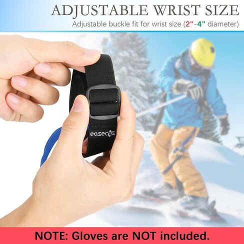 6 Pcs Ski Glove Wrist Leash Elastic Wrist Lanyard, Adjustable Sport Glove Anti-Lost Hanging Strap for Skiing Snowboarding Mountaineering Outdoor Sports Accessories, Assorted 3 Colors Leash in Kuwait