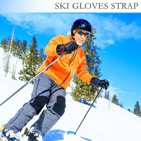 6 Pcs Ski Glove Wrist Leash Elastic Wrist Lanyard, Adjustable Sport Glove Anti-Lost Hanging Strap for Skiing Snowboarding Mountaineering Outdoor Sports Accessories, Assorted 3 Colors Leash in Kuwait