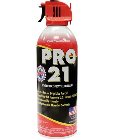 Pro 21 Synthetic Spray Lubricant Multi-Purpose No-Drip Formula Great for use with Anything Garage Door Springs Rollers Hinges and Locks in Saudi Arabia