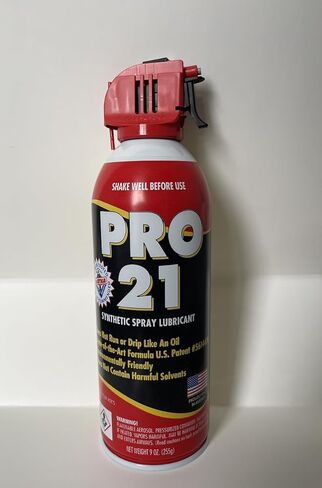 Pro 21 Synthetic Spray Lubricant Multi-Purpose No-Drip Formula Great for use with Anything Garage Door Springs Rollers Hinges and Locks in Saudi Arabia