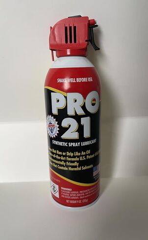 Pro 21 Synthetic Spray Lubricant Multi-Purpose No-Drip Formula Great for use with Anything Garage Door Springs Rollers Hinges and Locks in Saudi Arabia