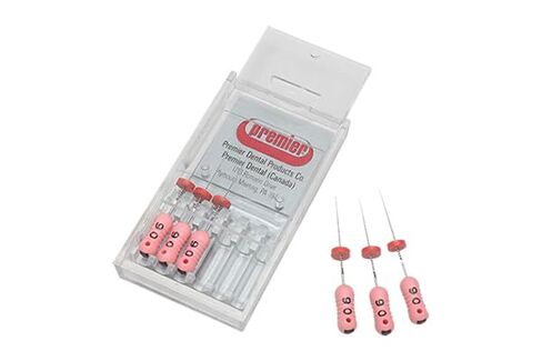Premier 9053230 Stainless Steel Endodontic K-File with Tactile Plastic Handle, 06 Size, 25 mm Length, Blue (Pack of 6) in Saudi Arabia