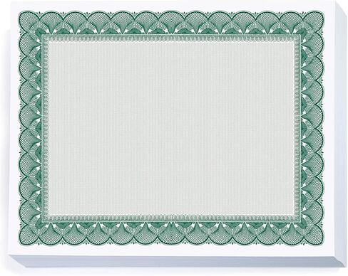 York Blue White Certificate Paper, Blue Border, 8.5 x 11, 100 Count in Saudi Arabia
