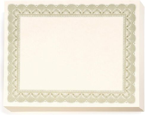 York Blue White Certificate Paper, Blue Border, 8.5 x 11, 100 Count in Saudi Arabia