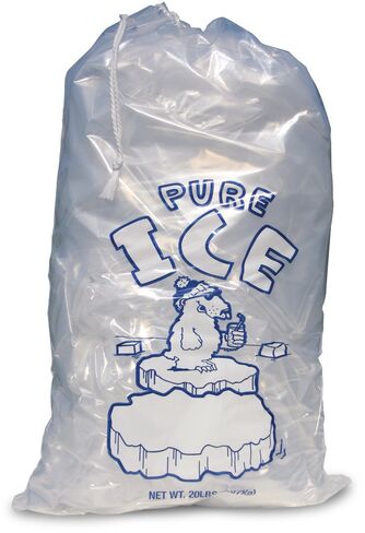 CRYSTAL ICE BAG 20lb With DRAWSTRING ( 250 in a Pack ) in Saudi Arabia