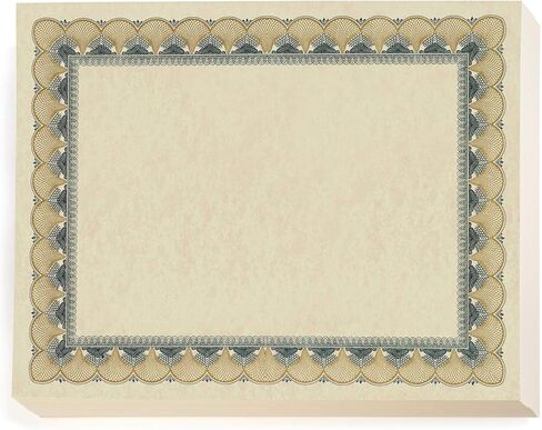 York Blue White Certificate Paper, Blue Border, 8.5 x 11, 100 Count in Saudi Arabia