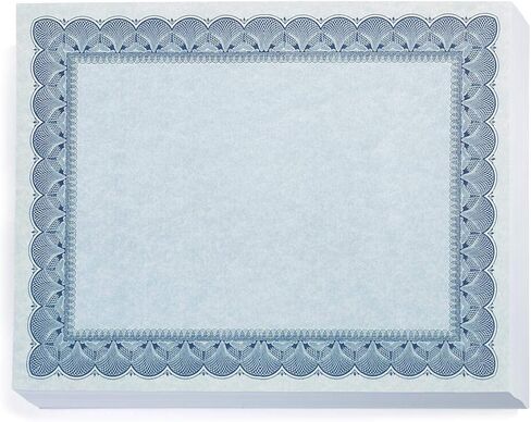 York Blue White Certificate Paper, Blue Border, 8.5 x 11, 100 Count in Saudi Arabia