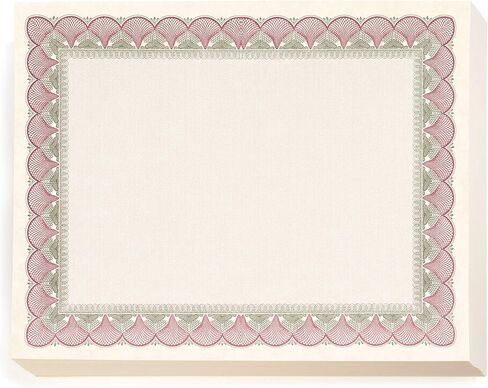 York Blue White Certificate Paper, Blue Border, 8.5 x 11, 100 Count in Saudi Arabia