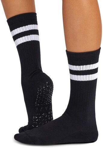 TAVI Kai 2 Pack Grip Socks, Shitake Heather/Ebony Mirage Stripe, Large in Kuwait