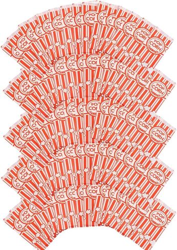 أكياس الفشار الورقية حصص فردية، حقيبة الفشار الورقية للاستعمال مرة واحدة، أكمام كبيرة من الفشار لآلة الفشار وحفلات الكرنفال وحزم الوجبات الخفيفة الليلية (80 حزمة) in Kuwait