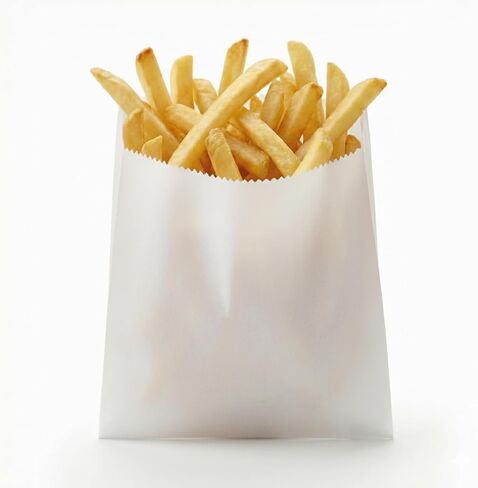 Food Service Paper Bags for Fries, Hashbrowns & Hot Foods - 5.5x4 inch, 1000 Count White Takeout Bags in Saudi Arabia