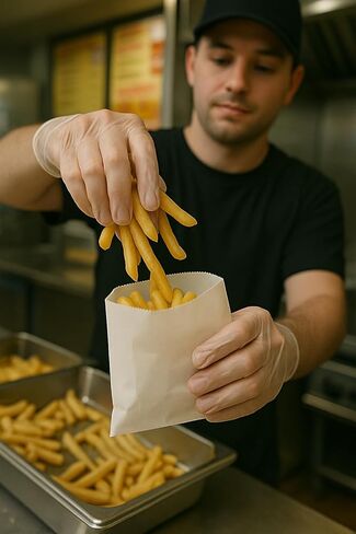 Food Service Paper Bags for Fries, Hashbrowns & Hot Foods - 5.5x4 inch, 1000 Count White Takeout Bags in Saudi Arabia