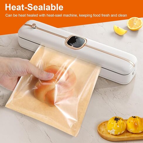 300 Pcs Heat Sealable Cookie Packaging Bags With Window, 7.1 x 7.5 Inch Bakery Pastry Bags with Window, Heat Sealable Grease Resistant Paper to Go Bake Sleeves for Gift Giving Donut Bread Sandwich in Saudi Arabia