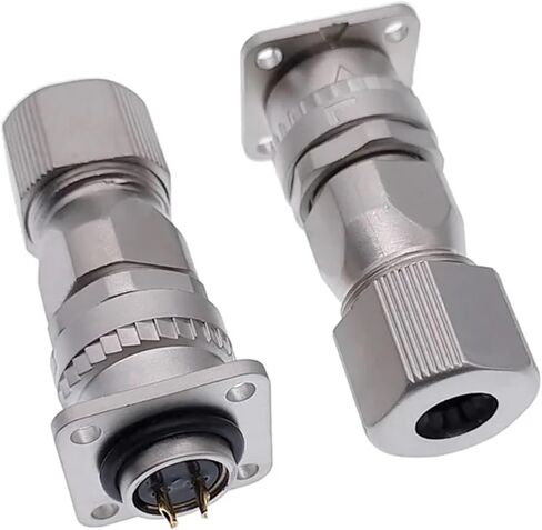 DB15 Data Cable Connector VGA Panel Mounting D Type 3 Rows 15pin Port Socket Female Male Adapter DP15 1Pcs(Straight 2Pin Plug) in Saudi Arabia