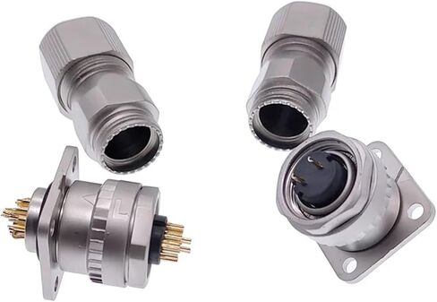 DB15 Data Cable Connector VGA Panel Mounting D Type 3 Rows 15pin Port Socket Female Male Adapter DP15 1Pcs(Straight 2Pin Plug) in Saudi Arabia