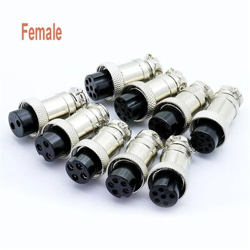 100Pcs/lot GX16 Jack Male & Female 2/3/4/5/6/7/8/9/10Pins 16mm L70-78 Circular Socket Panel XLR Wire Connector(Male Insert,4Pin) in Saudi Arabia