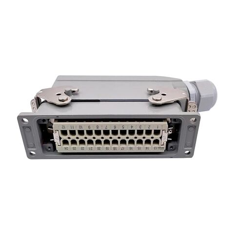 Heavy Duty Connectors HDC-HE-024-1/2/3/4 F/M 24pin Industrial Rectangular Connector Plugs 16A 500V Screw Connection 1Pcs(HDC-HE-024-2) in Saudi Arabia