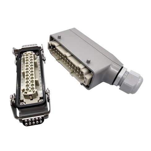 Heavy Duty Connectors HDC-HE-024-1/2/3/4 F/M 24pin Industrial Rectangular Connector Plugs 16A 500V Screw Connection 1Pcs(HDC-HE-024-2) in Saudi Arabia