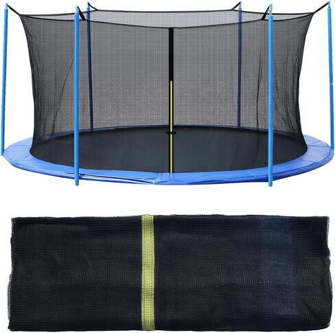 Aoodor Trampoline Replacement Net for 8FT 12FT Outdoor Round Frame Trampolines, Safety Enclosure Net with Zipper, Buckle, String in Saudi Arabia