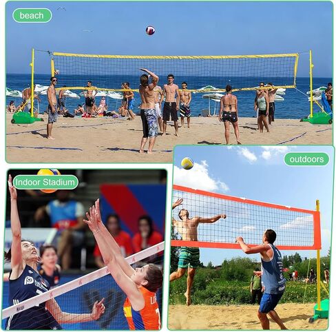 Badminton Net Frame Poles - Badminton Poles & Net for Backyard School,Indoor Outdoor Heavy Duty Badminton Post Set, Outdoor Badmintons Net Stand with Base, for Adult Kids Training in Kuwait