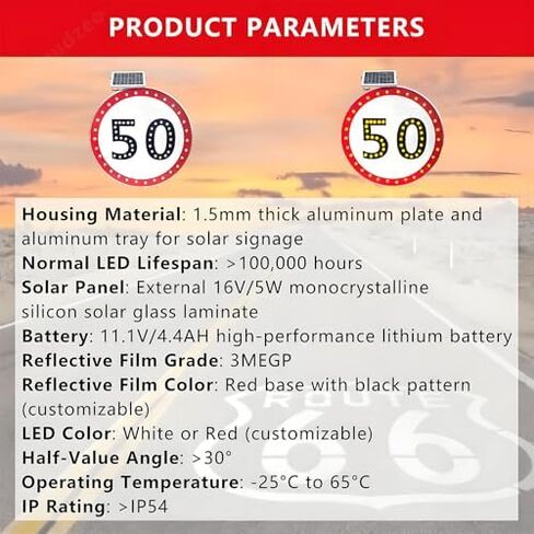 Nighttime Roads Traffic Feedback Speed Limit Sign, LED FIashing Solar Powered Speed Limit 60 MPH Sign, Heavy Aluminum Rust-Proof Metal Frame, Simple to Mount 800mm/31.5\ in Saudi Arabia