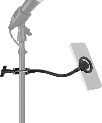 NEEWER BASICS Magnetic Phone Holder for Mic Stand with Flexible Tube, Magnet Adjustable Boom Pole Arm Mount Compatible with iPhone Android Samsung for Microphone Music Guitar Audio Recording, MS040 in Saudi Arabia