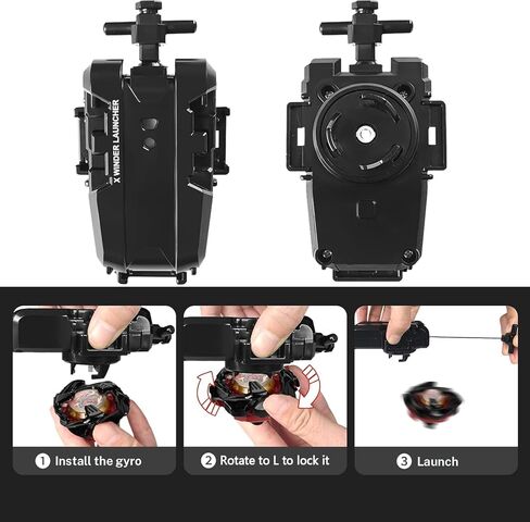 Gyro X Set, Horn Rhino Defense Type and Claw Leon Balance Type, 2 Right Spinning Tops, Great Toy Gift for Boy Kid 6+ in Kuwait