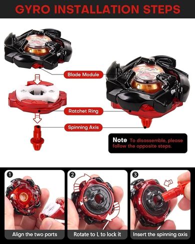 Gyro X Set, Horn Rhino Defense Type and Claw Leon Balance Type, 2 Right Spinning Tops, Great Toy Gift for Boy Kid 6+ in Kuwait