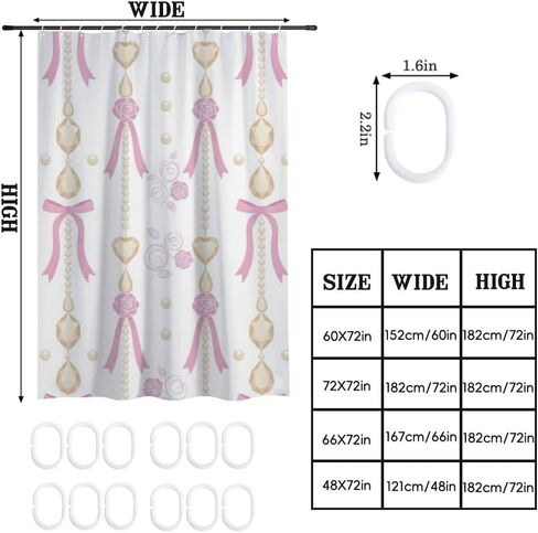 ستارة دش على شكل زهور وردية مع خطافات، ستارة دش صيفية مقاومة للماء للمزرعة، ستائر أفريقية من القماش قابلة للغسل لقضاء العطلات في إكسسوارات الحمام بوهو 72 × 72 بوصة in Kuwait