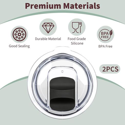 غطاء بديل متوافق مع غطاء منزلق مغناطيسي 16oz-2Pack من Corkcicle، مانع للانسكاب مزدوج الغلق متوافق مع ملحقات Corkcicle in Kuwait