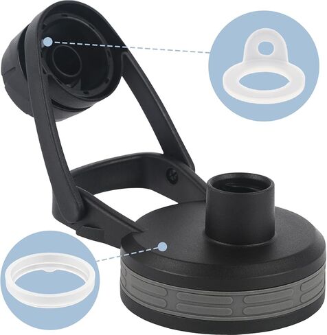 13 قطعة بديلة من الختم للقارورة الحرارية 24/32/40/64 أونصة، ملحقات استبدال غطاء زجاجة المياه مع قطعة واحدة من ملاقط السيليكون على شكل حرف O وغطاء صنبور in Kuwait