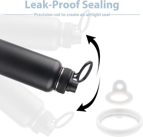 13 قطعة بديلة من الختم للقارورة الحرارية 24/32/40/64 أونصة، ملحقات استبدال غطاء زجاجة المياه مع قطعة واحدة من ملاقط السيليكون على شكل حرف O وغطاء صنبور in Kuwait