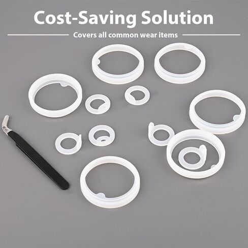 13 قطعة بديلة من الختم للقارورة الحرارية 24/32/40/64 أونصة، ملحقات استبدال غطاء زجاجة المياه مع قطعة واحدة من ملاقط السيليكون على شكل حرف O وغطاء صنبور in Kuwait