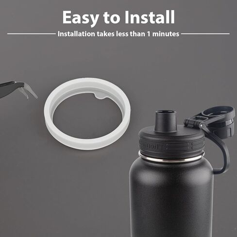 13 قطعة بديلة من الختم للقارورة الحرارية 24/32/40/64 أونصة، ملحقات استبدال غطاء زجاجة المياه مع قطعة واحدة من ملاقط السيليكون على شكل حرف O وغطاء صنبور in Kuwait