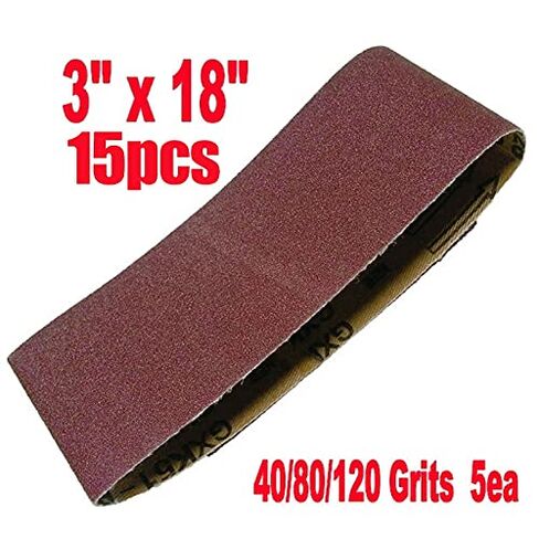 أحزمة صنفرة من الكربيد، 15 قطعة 457 مم × 75 مم حزام سنفرة من الألومنيوم أكسيد ساندر حزام حلقي اكسيد الالمونيوم البني in Kuwait