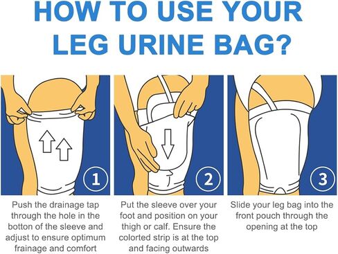 2 Pcs Catheter Leg Bag Holder M Stay in Place Urine Bags for Legs Urinary Drainage Bag for Men Women in Saudi Arabia