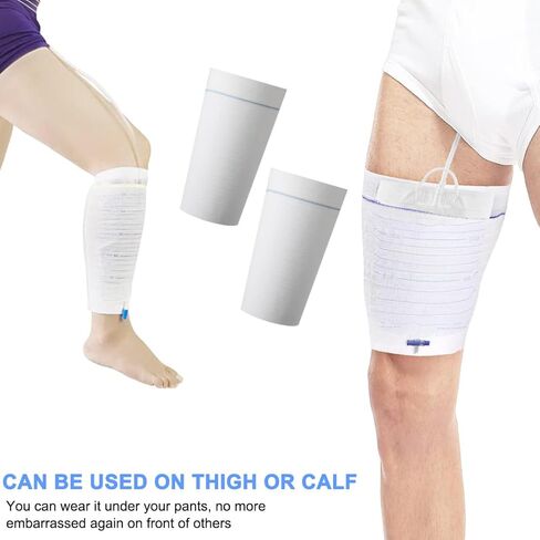 2 Pcs Catheter Leg Bag Holder M Stay in Place Urine Bags for Legs Urinary Drainage Bag for Men Women in Saudi Arabia