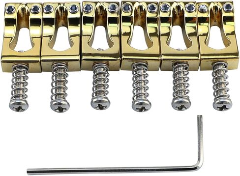 سروج جسر الجيتار 10.8 مم من سبائك الزنك تريمولو بريدج السروج متوافقة مع 6 سلسلة درابزين Strat St Tele Telecaster قطع غيار الجيتار الكهربائي كروم in Kuwait