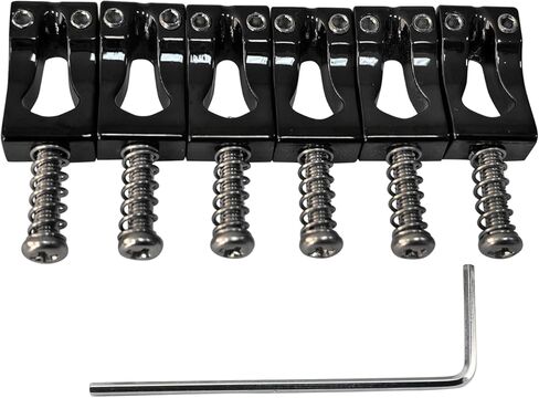 Guitar Bridge Saddles 10.8mm Zinc Alloy Tremolo Bridge Saddles Compatible with 6 String Fender Strat St Tele Telecaster Electric Guitar Replacement parts Chrome in Saudi Arabia